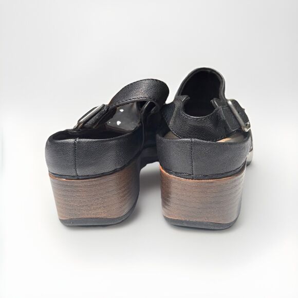 Bella Vita Women’s Non Slip Work Clogs – Black Leather Slip On Shoes – Size 8.5 - Picture 4 of 9